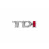 Эмблема "TDI" для Volkswagen Passat B8 2015 (TD-хром, I-красная) - AVTM