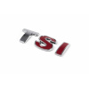 Эмблема "TSI" для Volkswagen Golf 6/Tiguan 2007-2016 (прямой шрифт T - хром, SI - красная) - AVTM