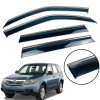 Дефлектори вікон (вітровики) для Subaru Forester 2008-2013 з нерж. хром полоскою накладні (HAWK)