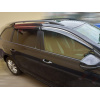 Дефлекторы окон (ветровики) для Skoda Octavia A7 2013-2019 Combi (на скотче) с нерж. хром полоской накладные