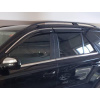 Дефлектори вікон (вітровики) для Mercedes ML-class W-164 2005-2011 з нерж. хром полоскою накладні (HAWK)