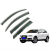 Дефлекторы окон (ветровики) для Audi Q3 2011-2018 с нерж. хром полоской (HAWK)
