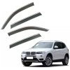 Дефлекторы окон (ветровики) для BMW X3 F25 2011-2017 с нерж. хром полоской (HAWK)
