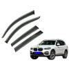 Дефлекторы окон (ветровики) для BMW X3 2017-2021 с нерж. хром полоской (HAWK)