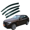 Дефлектори вікон (вітровики) для BMW X1 E84 2009-2015 з нерж. хром полоскою (HAWK)