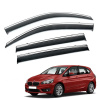 Дефлектори вікон (вітровики) для BMW 2 Series F45 2014-2021 з нерж. хром полоскою (HAWK)