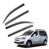 Дефлекторы окон (ветровики) для Citroen Berlingo / Rifter 2018+ с нерж. хром полоской (HAWK)