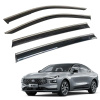 Дефлектори вікон (вітровики) для Ford Mondeo 2022+ з нерж. хром полоскою (HAWK)