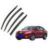 Дефлекторы окон (ветровики) для Ford Focus IV Sedan / HB 2018+ с нерж. хром полоской (HAWK)