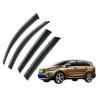 Дефлекторы окон (ветровики) для Kia Sorento 2015-2019 с нерж. хром полоской (HAWK)