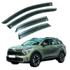 Дефлектори вікон (вітровики) для KIA Sportage LWB 2021+ з нерж. хром полоскою (HAWK)