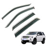 Дефлектори вікон (вітровики) для Land Rover Range Rover Freelander 2 нерж.з хром полоскою (HAWK)