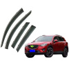 Дефлекторы окон (ветровики) для Mazda CX-5 2010-2017 с нерж. хром полоской (HAWK)
