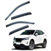 Дефлекторы окон (ветровики) для Nissan Qashqai J12 III 2021+ с нерж. хром полоской (HAWK)
