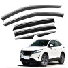 Дефлекторы окон (ветровики) для Nissan Qashqai J12 III 2021+ 6шт. с нерж. хром полоской (HAWK)