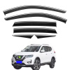 Дефлекторы окон (ветровики) для Nissan X-Trail T32 2013-2021 / Rogue 6шт. с нерж. хром полоской (HAWK)