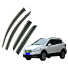 Дефлекторы окон (ветровики) для Suzuki SX4/ S-CROSS 2014- з нерж. хром полоской (HAWK)
