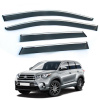 Дефлектори вікон (вітровики) для Toyota Highlander 2015-2020 з нерж. хром полоскою (HAWK)