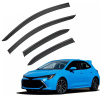Дефлектори вікон (вітровики) для Toyota Corolla 2019+ HB з нерж. хром полоскою (HAWK)
