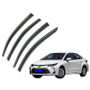 Дефлектори вікон (вітровики) для Toyota Corolla 2019+ Sedan з нерж. хром полоскою (HAWK)