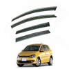 Дефлектори вікон (вітровики) для Volkswagen Polo HTB 2009-2017 c нерж. хром полоской (HAWK)