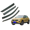 Дефлектори вікон (вітровики) для Volkswagen T-Roc 2018+ з нерж. хром полоскою (HAWK)