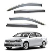 Дефлекторы окон (ветровики) для Volkswagen Passat B6/B7 2005-2015 Sedan с нерж. хром полоской (HAWK)