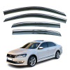 Дефлекторы окон (ветровики) для Volkswagen Passat B7/B8 2011+ Sedan USA с нерж. хром полоской (HAWK)
