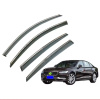 Дефлектори вікон (вітровики) для Volvo S90 2016+ з нерж. хром полоскою (HAWK)