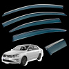 Дефлекторы окон (ветровики) для Volkswagen Jetta Mk7/Sagitar 2019+ Sedan с нерж.хром полоской (HAWK)