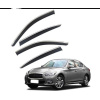 Дефлекторы окон Infiniti Q50 / Q50s 2016-2022 нерж. з хром полоскою (HAWK)