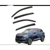 Дефлектори вікон Nissan Kicks 2025 нерж. з хром полоскою (HAWK)