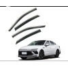 Дефлектори вікон Hyundai Sonata 2024 нерж. з хром полоскою (HAWK)