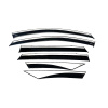 Дефлектори вікон Hyundai Tucson Long Wheel 6pcs 2021+ нерж. з хром полоскою (HAWK)