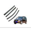 Дефлекторы окон Volkswagen Touran 2003-2015 з нержавіючої чорної сталі (HAWK)