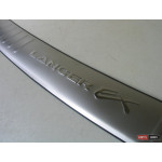 Mitsubishi Lancer X накладка защитная на задний бампер тонкая 2009+