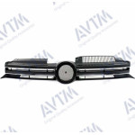 Решетка радиатора Volkswagen Golf VI 2009-2012 закрытая, черн/хром. - AVTM