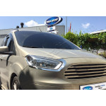 Ford Courier (2014-) Реснички на фары (2шт, нерж) - OMSALINE