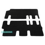 Двошарові килимки для Volkswagen Transporter (T5; T6) (одні розсувні двері) (2-3 ряд) 2003р → Black Sotra Premium 10mm
