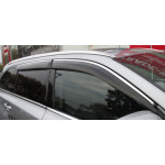 Дефлектори вікон Nissan Juke 2010-> 4 дв Хром молдинг - HIC