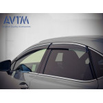 Дефлекторы окон Lexus NX 2014 - (с хром молдингом) - AVTM