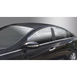 Hyundai Sonata 2009- дефлектори вікон хром - Clover