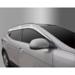 Hyundai Santa Fe 2015- дефлектори вікон хром 6шт - Clover