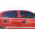 Окантовка вікон Opel Astra G classic 1998-2012. (4 шт) Carmos - Турецька сталь