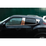 Молдинг дверных стоек Nissan Juke 2010-2019 гг. (8 шт, нерж)
