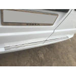 Накладка на задній бампер без загину Mercedes Vito W639 2004-2015рр. (Carmos, нерж)