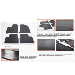 Резиновые коврики для 2110-2112 ВАЗ 2110-21115 (4 шт, Stingray Premium) 