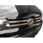 Накладки на решетку раздельные Volkswagen T5 рестайлинг 2010-2015 гг. (Carmos, 4 шт, нерж.)