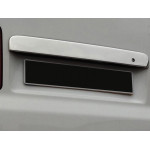 Накладка над номером для распашных дверей (нерж) Carmos - Турецкая сталь для Volkswagen T5 Multivan 2003-2010 гг.