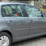 Наружняя окантовка стекол Volkswagen Golf 5 (4 шт, нерж) Carmos - Турецкая сталь